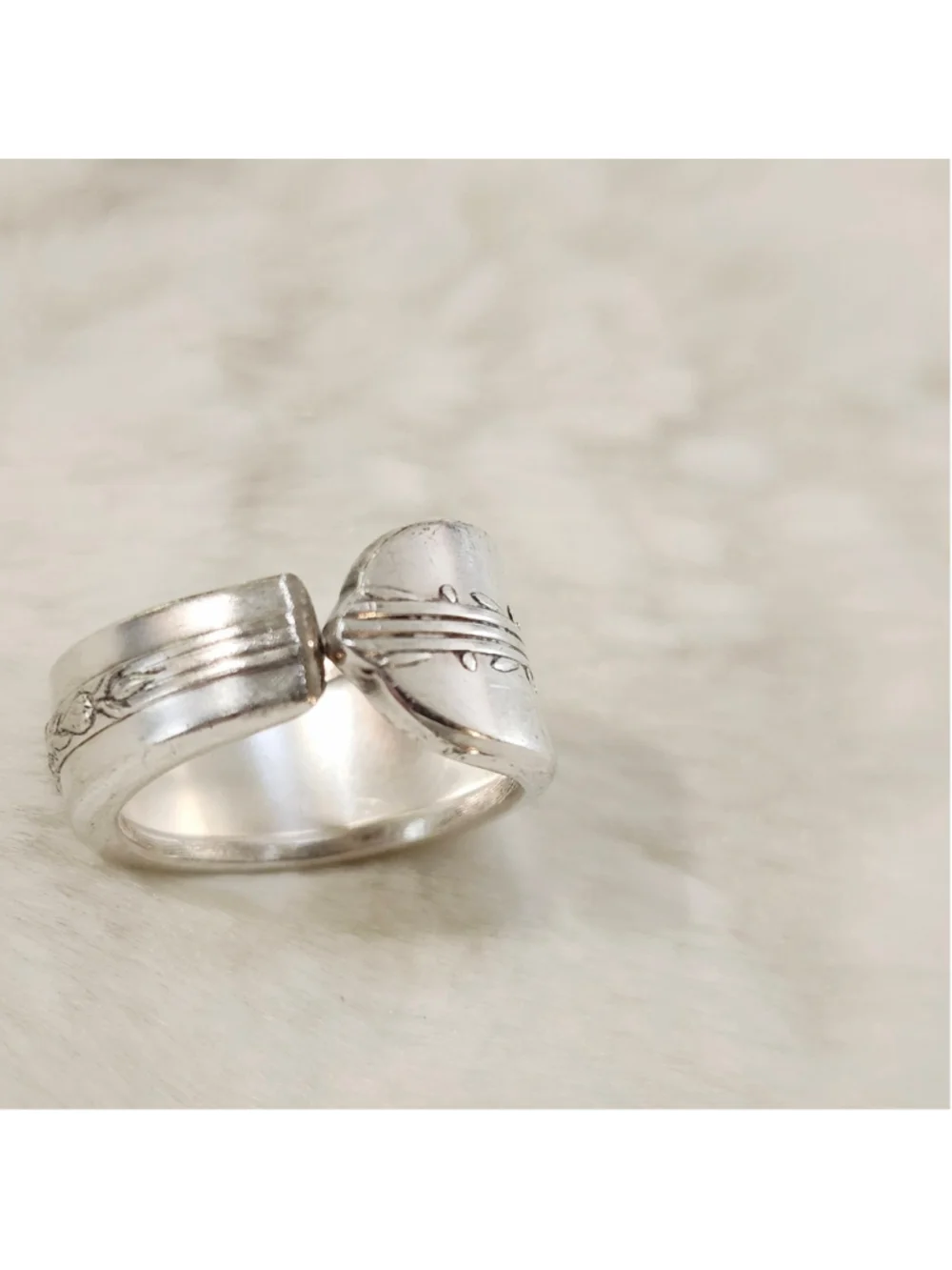 Silverwear Ring Size 7 ONEIDA silverplate ROYAL ROSE - Picture 4 of 5